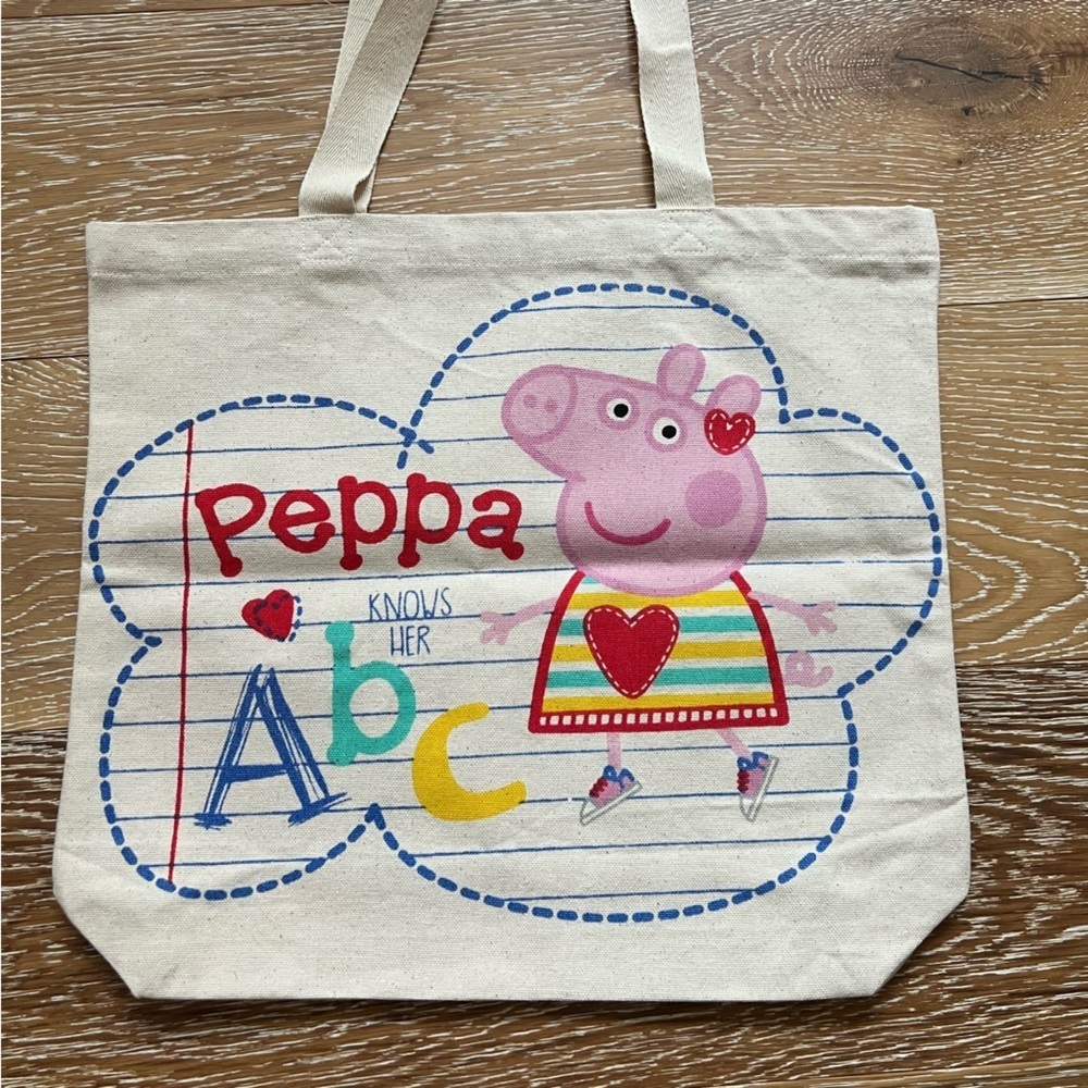 Peppa Knows Her ABC Reusable Canvas Tote Bag - Picture 4 of 8